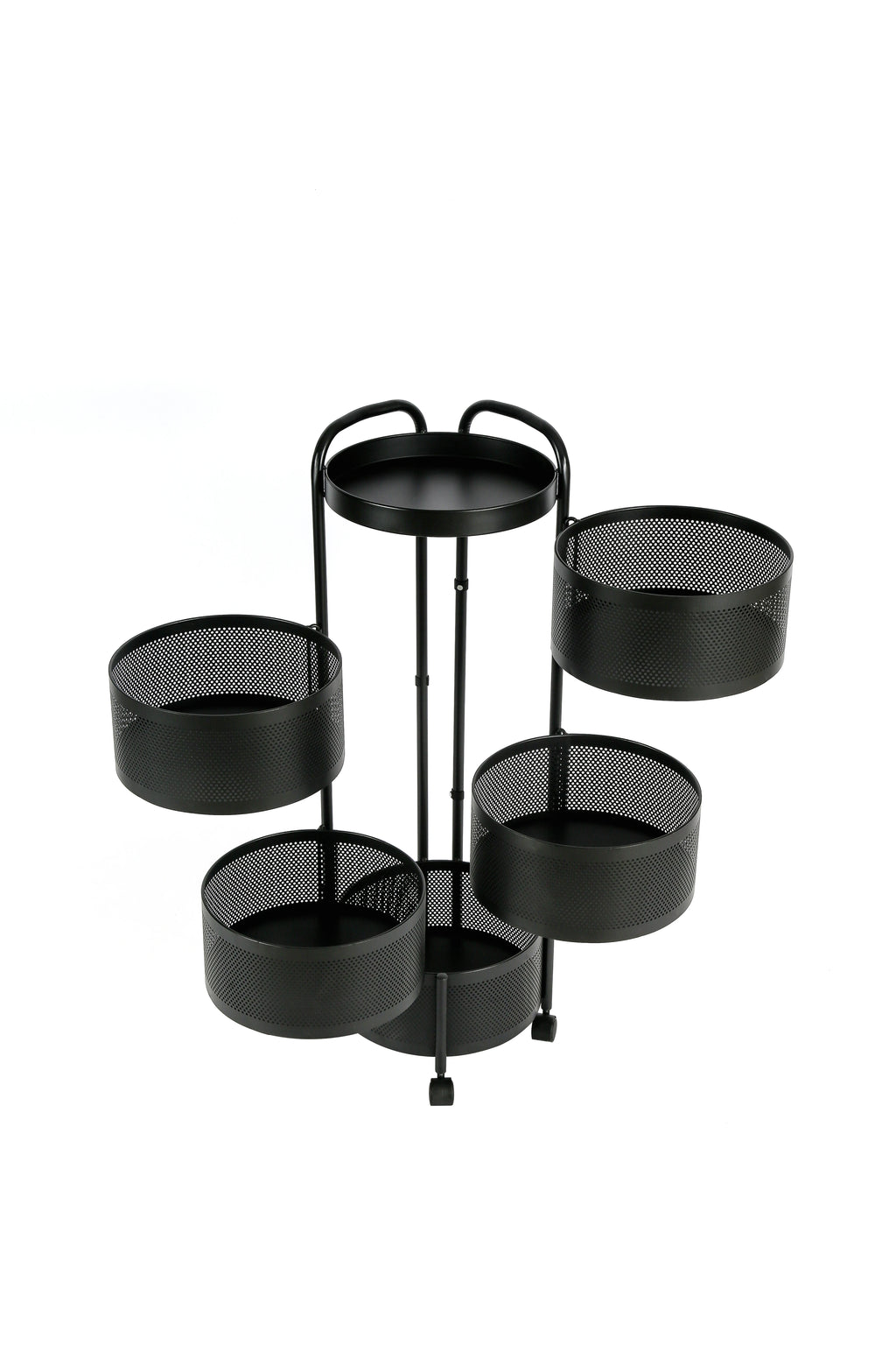 #￥5 Tier Rotating Kitchen Baskets Fruit and Vegetable Storage Kitchen Organization Solutions Rotating Pantry Organizers