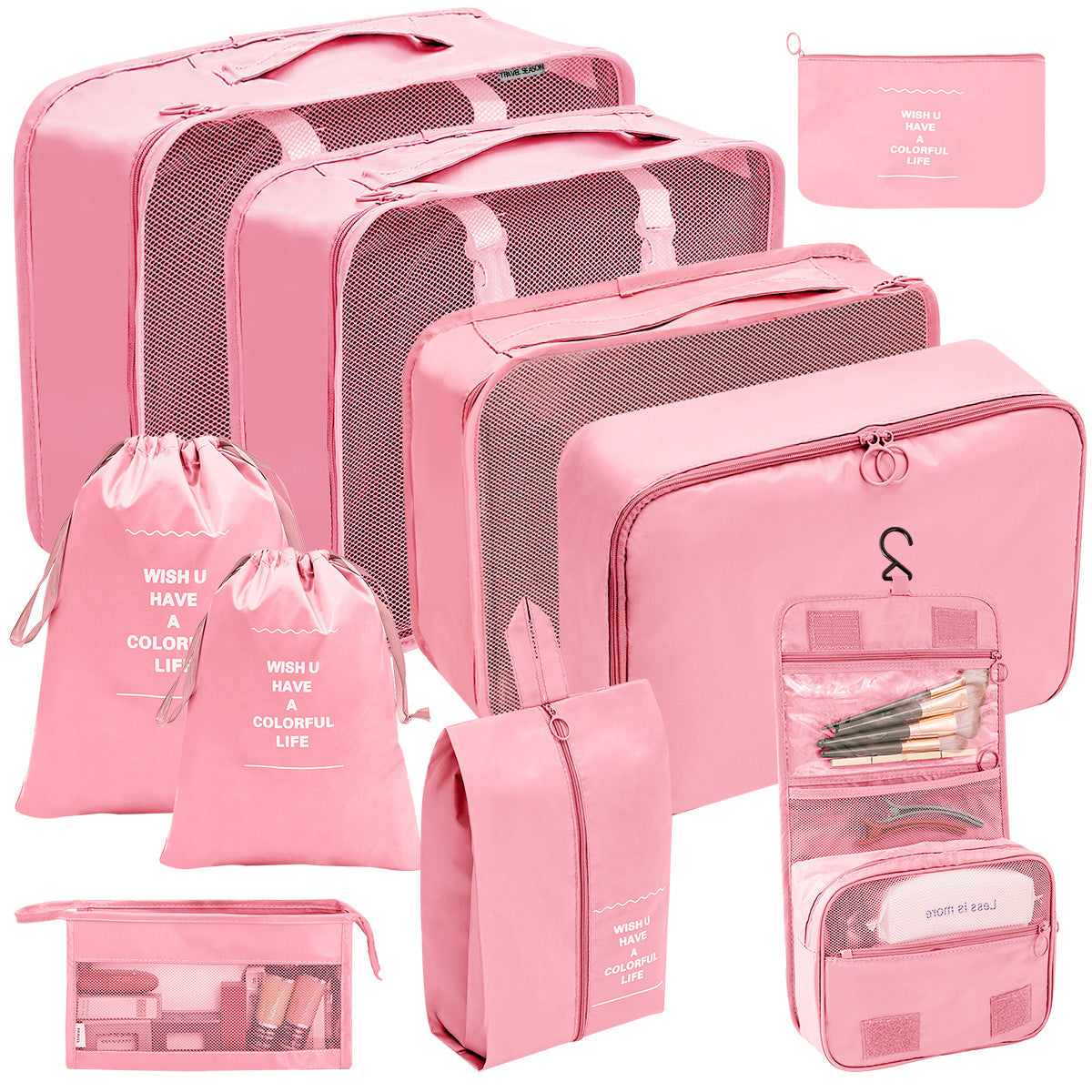 Travel Storage Bag Set for Toiletries Cosmetics and Digital Accessories