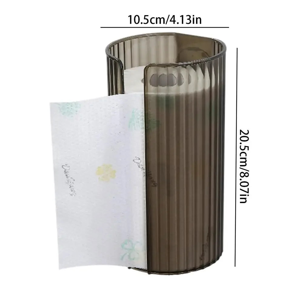 Wall-mounted Bathroom Tissue Box Transparent Kitchen Paper Storage Case Punch-free Toilet Napkins Holder Organizer Case