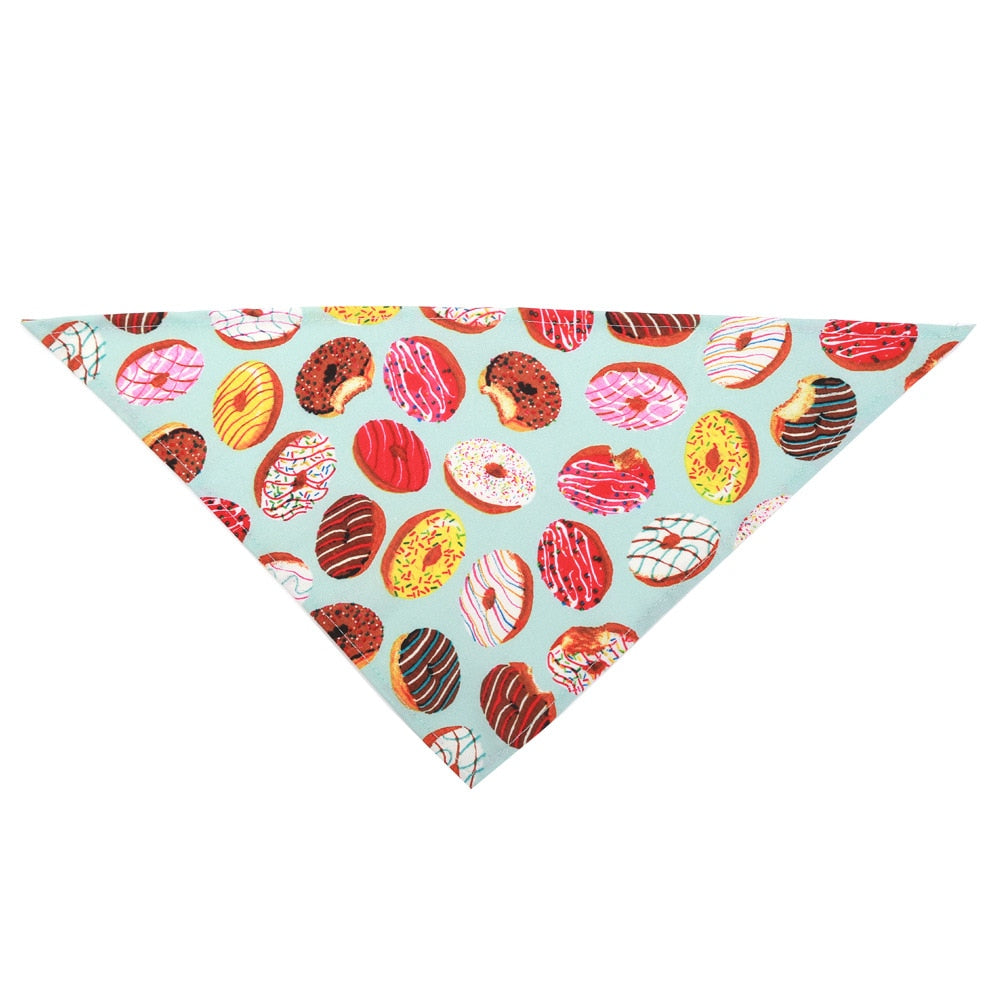 Fruit Print Cotton Pet Bandana | Adjustable Dog & Cat Scarf