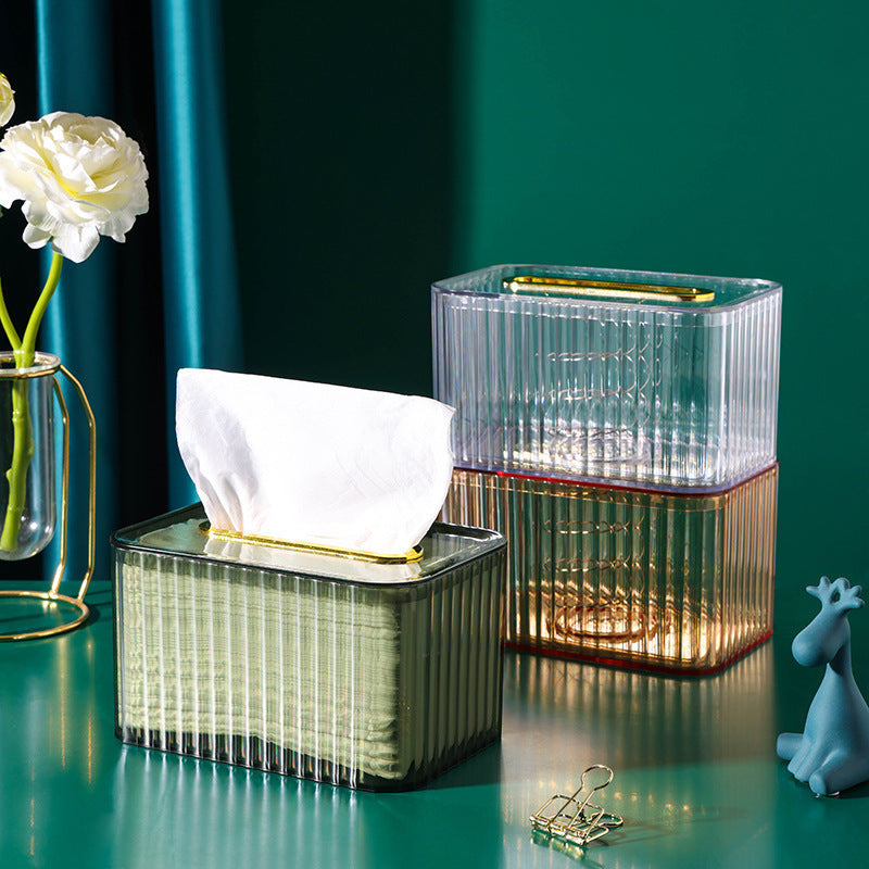 Household Tissue Box Storage Box Living Room Coffee Table Creative Storage Box Bathroom Spring Paper Box