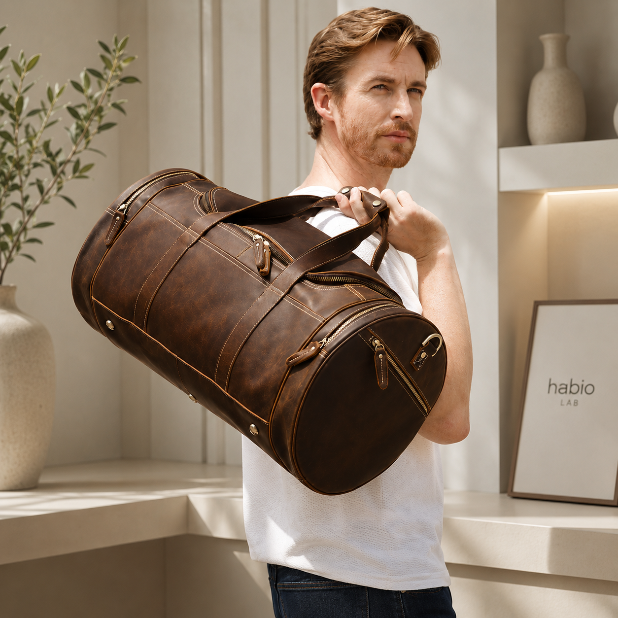 Vintage Men's Leather Bag