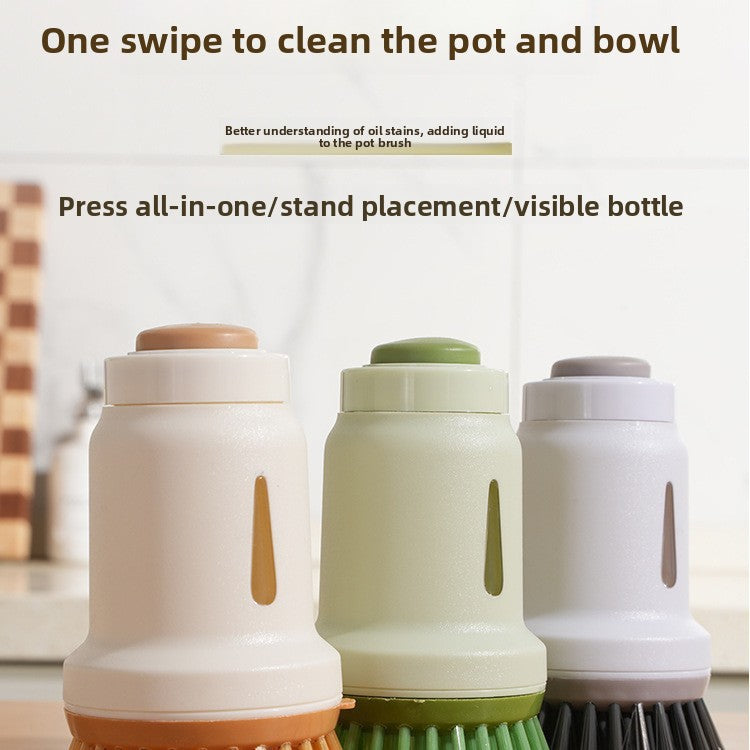 Automatic Liquid Dispensing Pot Cleaning Brush