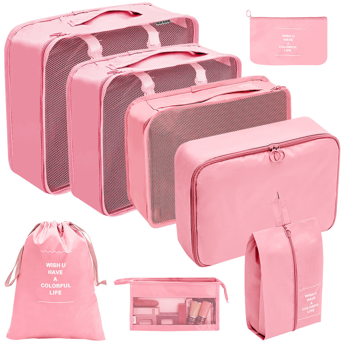 Travel Storage Bag Set for Toiletries Cosmetics and Digital Accessories