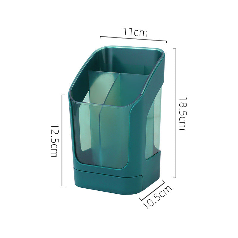 Modern Kitchen Utensil Holder with Drain Tray | Large Capacity Chopstick & Cutlery Organizer