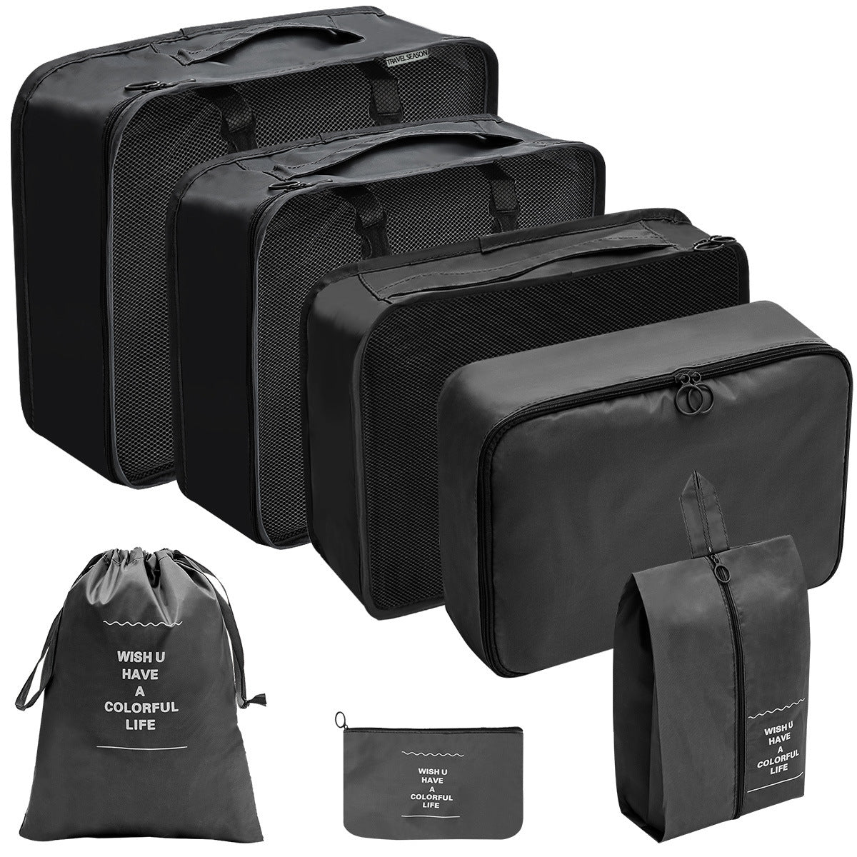 Travel Storage Bag Set for Toiletries Cosmetics and Digital Accessories