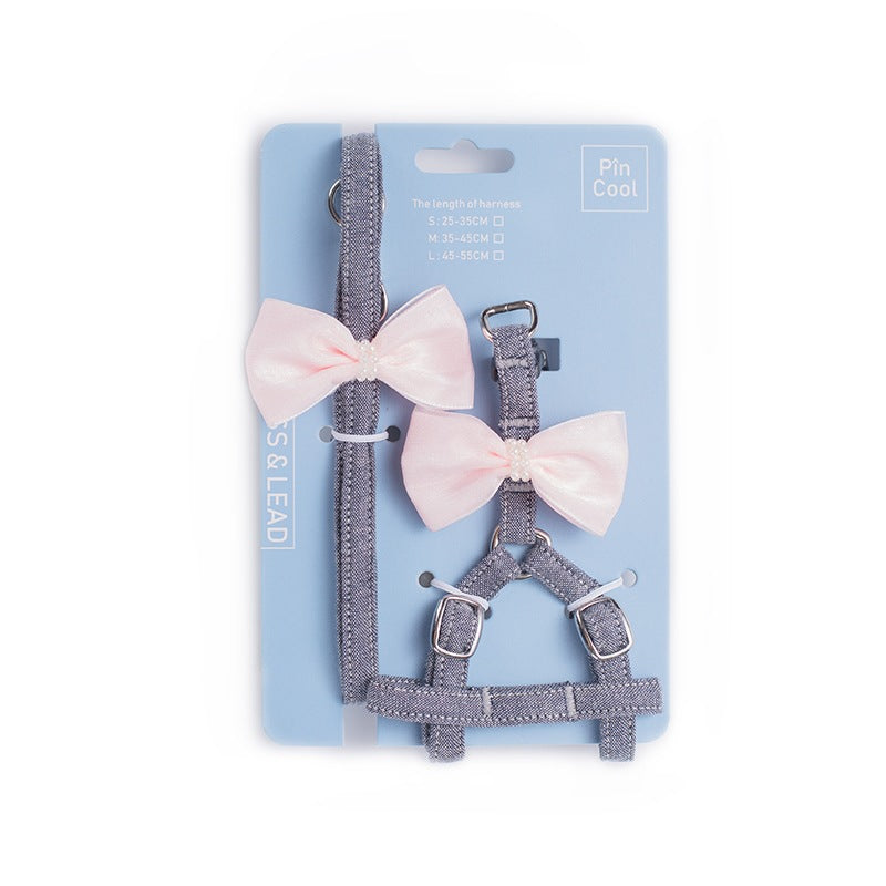Luxury Vest Harness & Leash Set – Adjustable Corset-Style Harness for Small & Medium Dogs