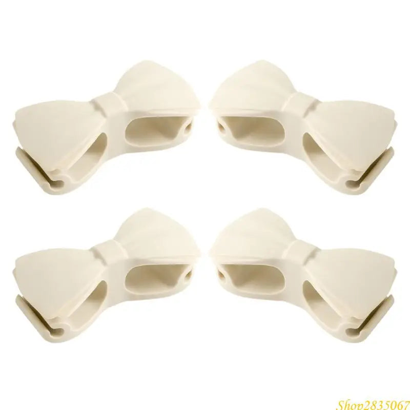 4Pcs Kitchen Cable Organizers Bowknot Cord Holders Data Line Management Clip Silicone Cord Winder Holder 831F