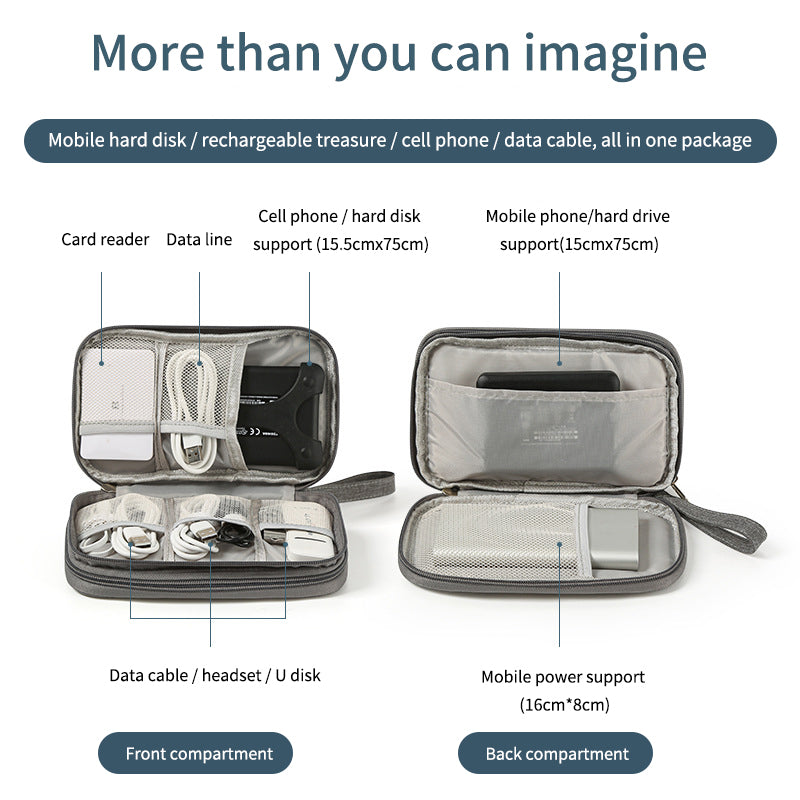 Portable Travel Tech Organizer – Flat Digital Accessories Storage Case