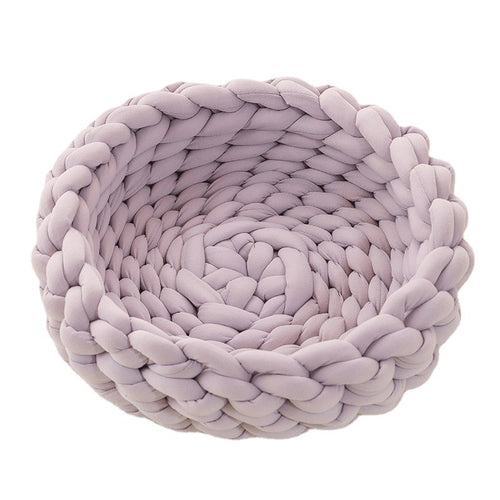 Calming Plush Round Pet Bed – Washable Soft Donut Bed for Cats & Small to Large Dogs