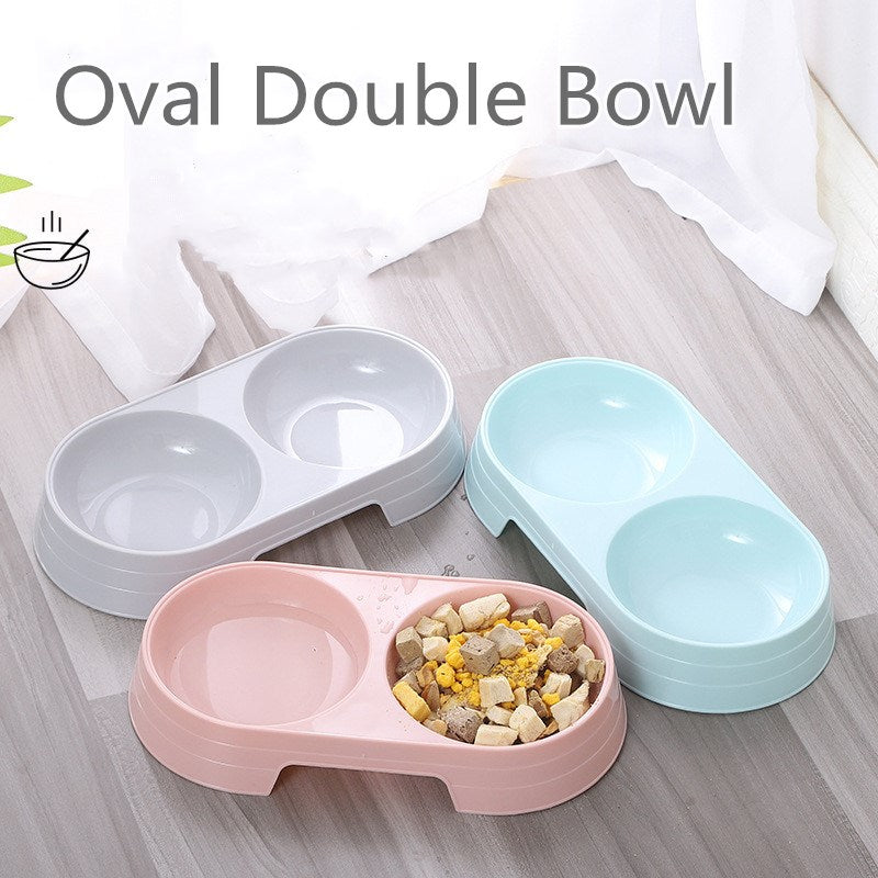Modern Double Pet Bowl for Dogs & Cats | Food & Water Feeder