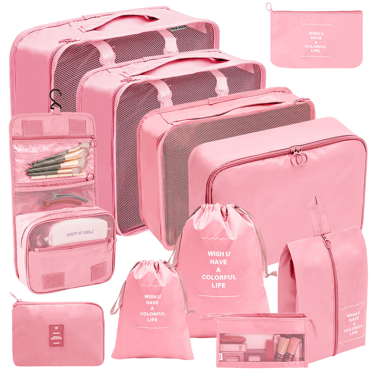 Travel Storage Bag Set for Toiletries Cosmetics and Digital Accessories