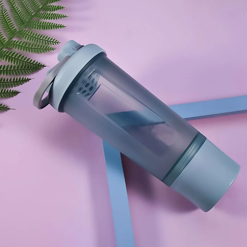 600ml Frosted Shake Cup Milkshake Sports Bottle Outdoor Fitness Water Blender Bottle Protein Powder Portable Gym Training Drink