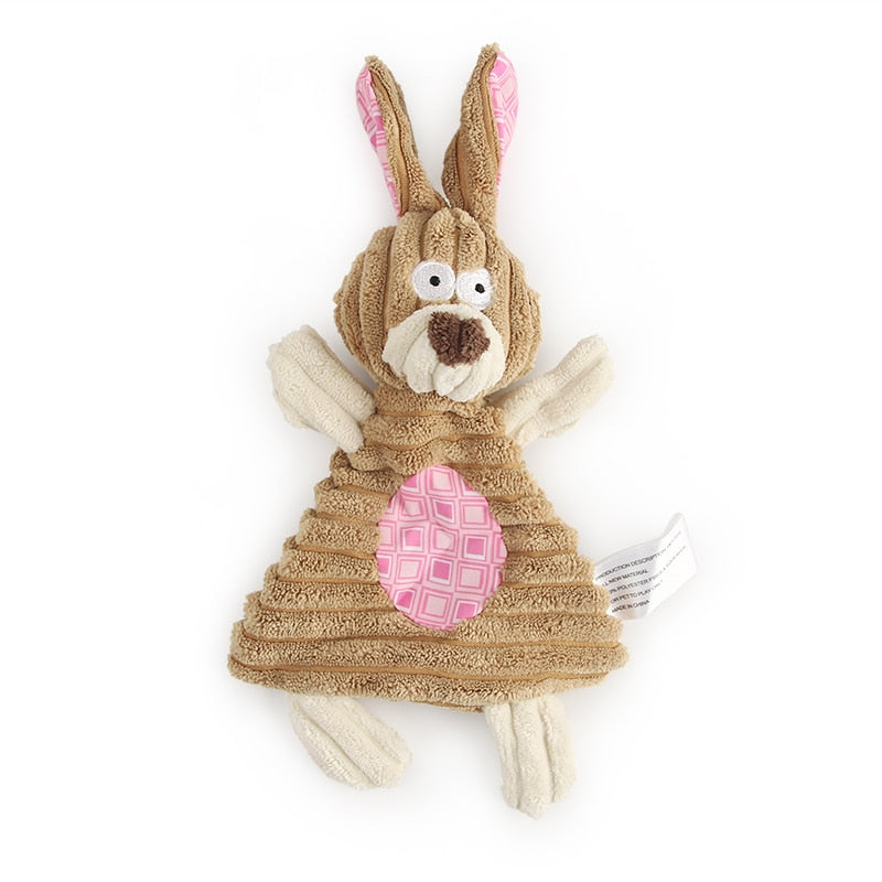 Corduroy Squeaky Dog Toy | Plush Animal Chew Toy for Puppies & Dogs