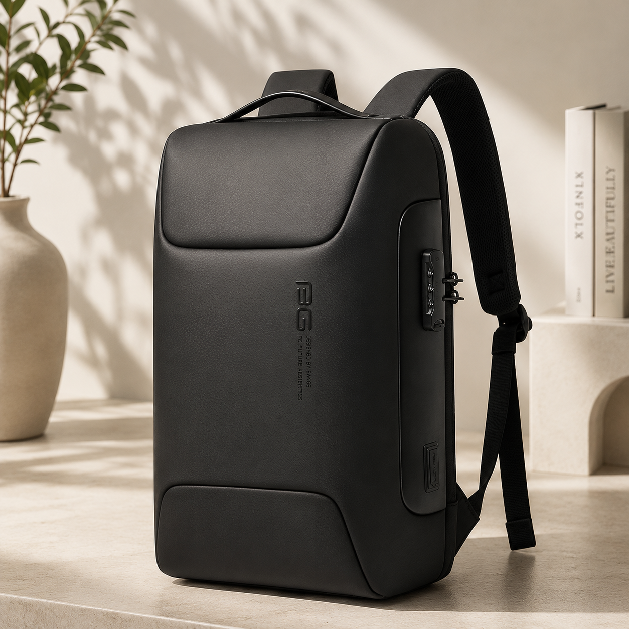 BANGE Anti-Theft Laptop Backpack – Waterproof 15.6" Business Travel Backpack