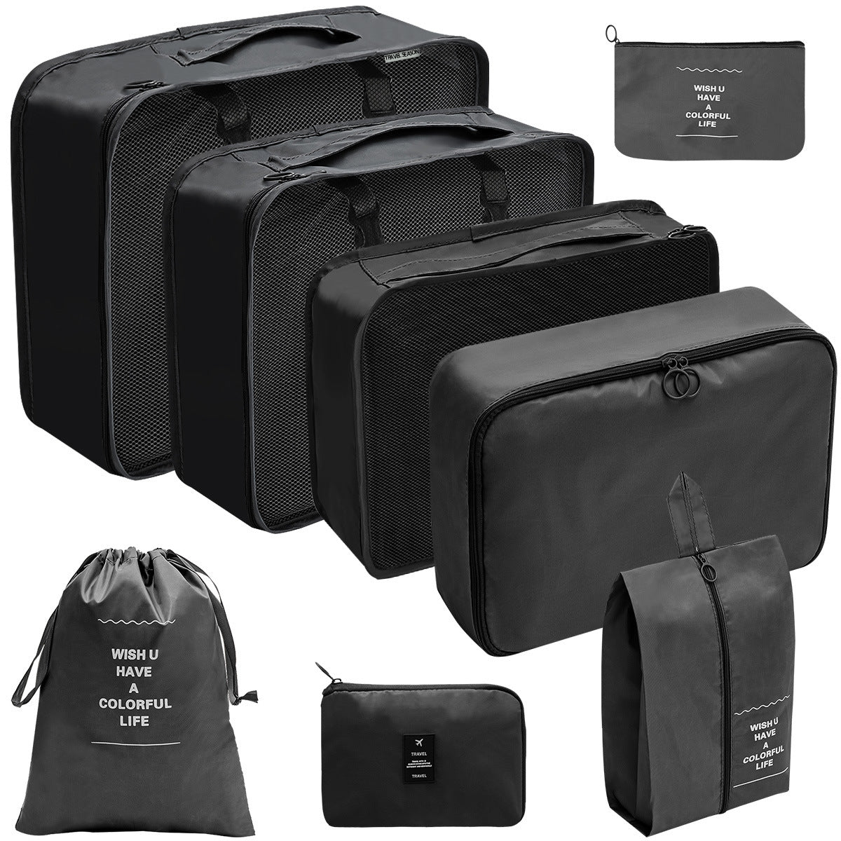 Travel Storage Bag Set for Toiletries Cosmetics and Digital Accessories