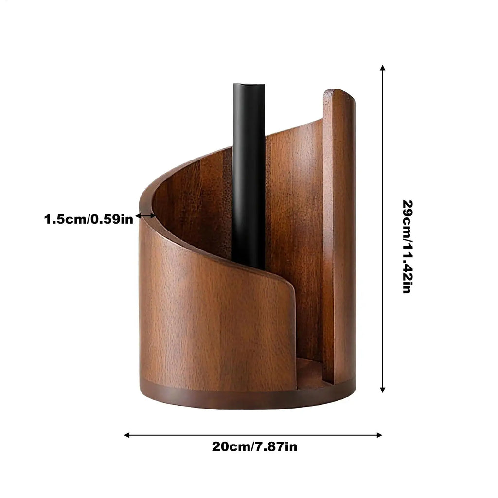 Paper Towel Holder & Napkin Dispenser Stand – Freestanding Kitchen Roll Holder for Countertop, Bathroom, Dining Table & Cabinet Organization