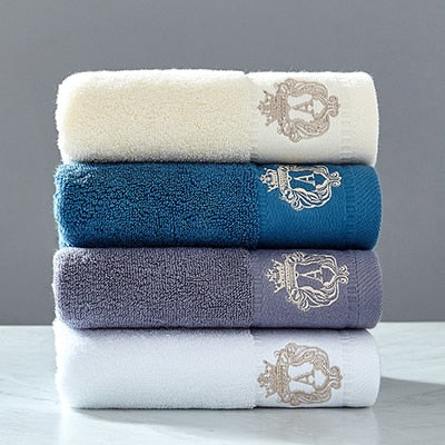 Luxury 100% Cotton Embroidered Towel Set – Soft Bath & Hand Towels