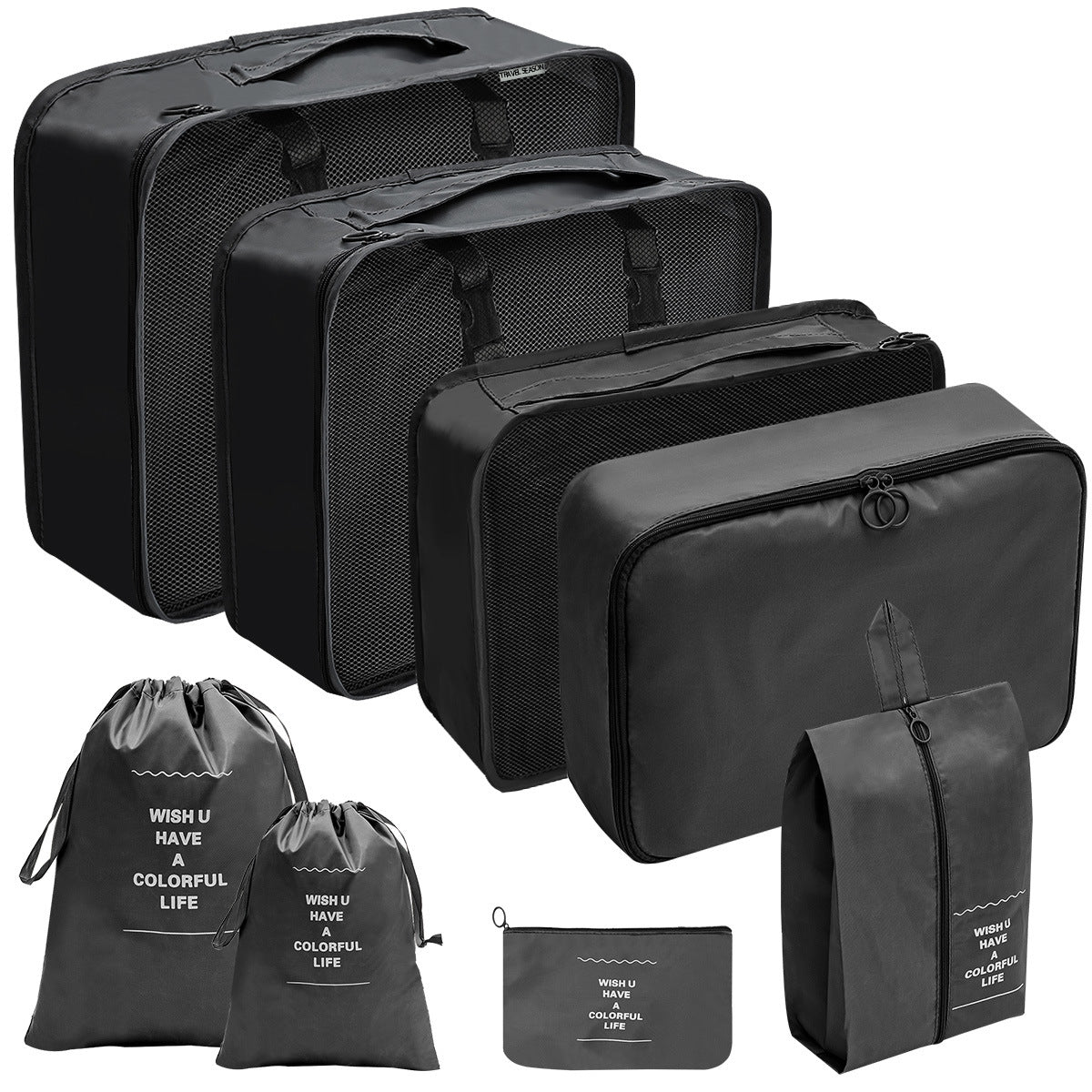 Travel Storage Bag Set for Toiletries Cosmetics and Digital Accessories