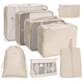 8-Piece Travel Packing Cubes Set – Luggage Organizer Bags with Shoe Bag & Toiletry Bag