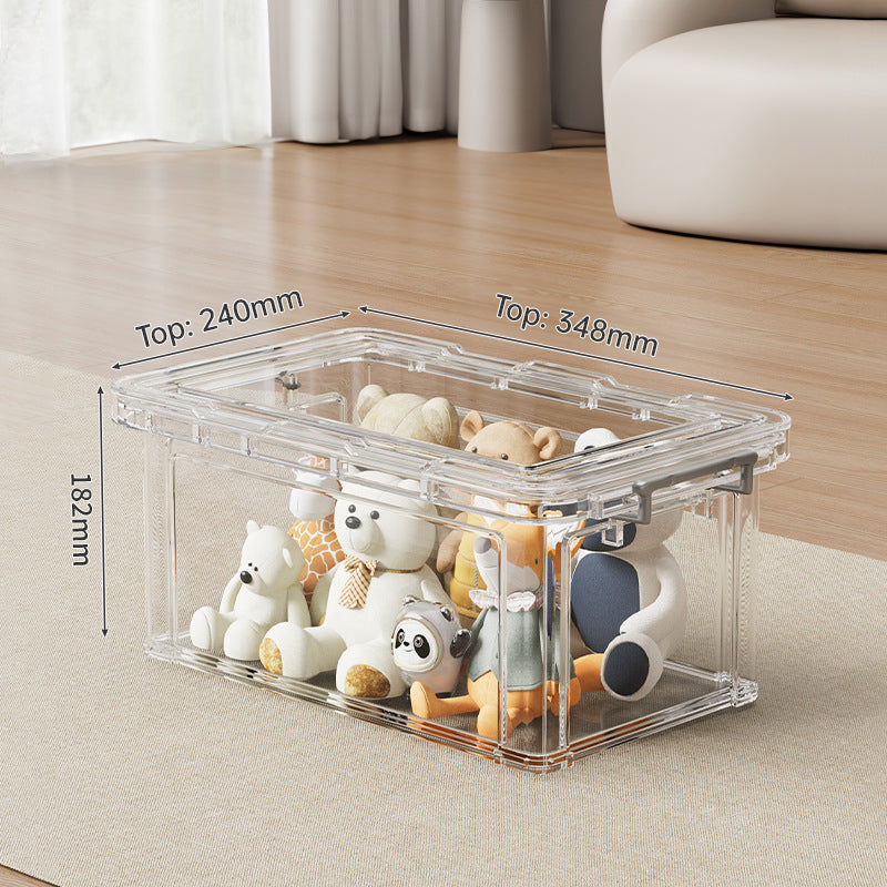 Large Transparent Storage Box with Lid – Stackable Organizer for Clothes, Toys & Household Essentials