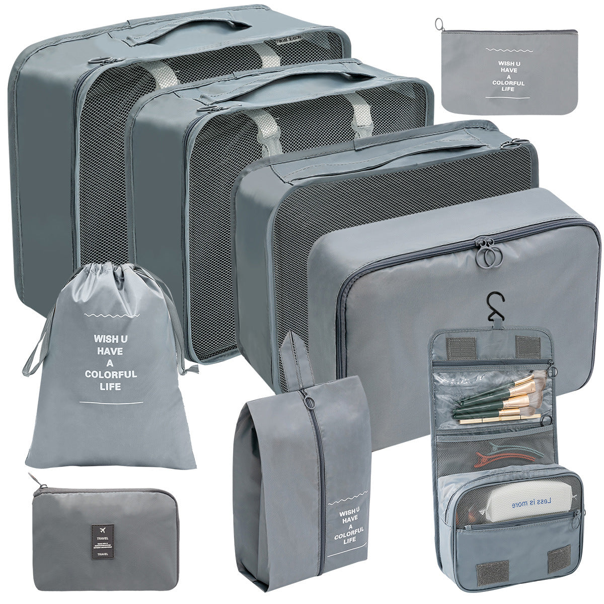 Travel Storage Bag Set for Toiletries Cosmetics and Digital Accessories