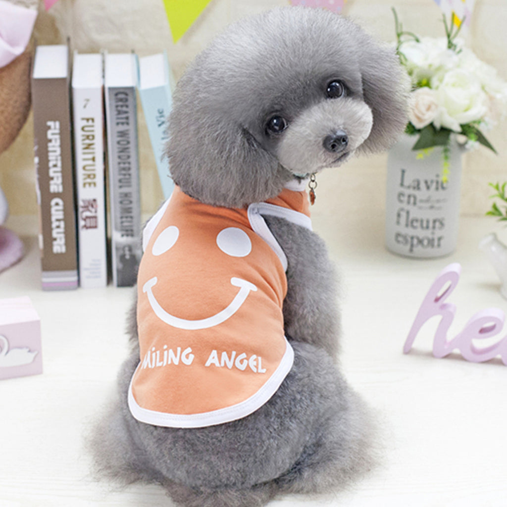 Pet Dog Clothes Teddy Bear New Cool Smile Cat Spring And Summer Vest Clothing