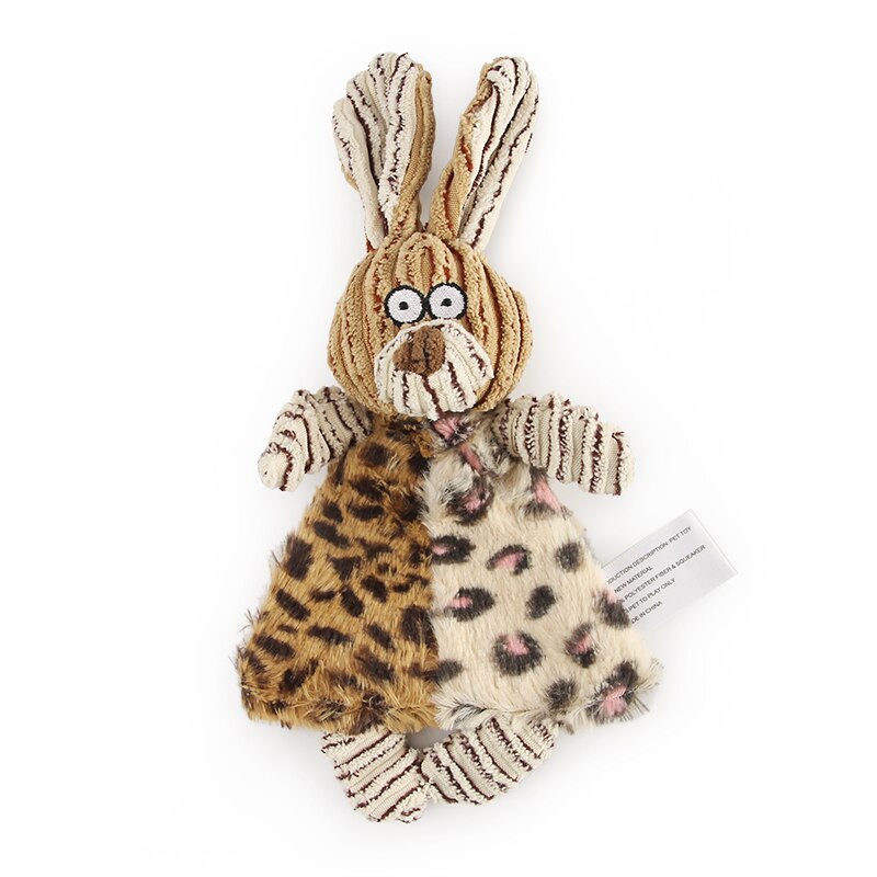 Corduroy Squeaky Dog Toy | Plush Animal Chew Toy for Puppies & Dogs