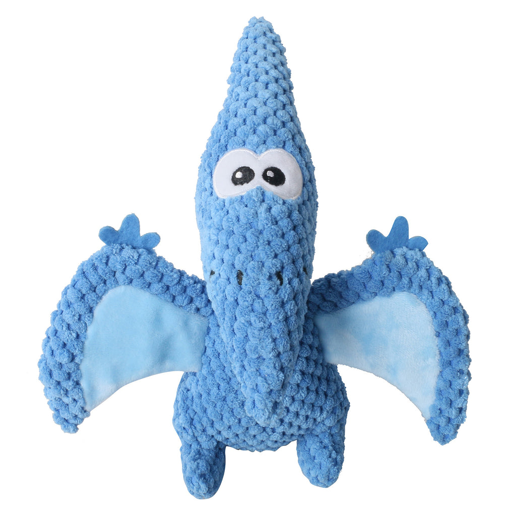 Plush Pterosaur Dog Toy – Squeaky Crinkle Dinosaur Chew Toy for Puppies & Small to Medium Dogs