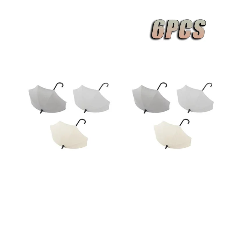 Cute Umbrella Shaped Hooks No-Punch Wall Hooks Kitchen Bathroom Coat Rack Key Organizer Hooks Home Storage Shelf Hooks