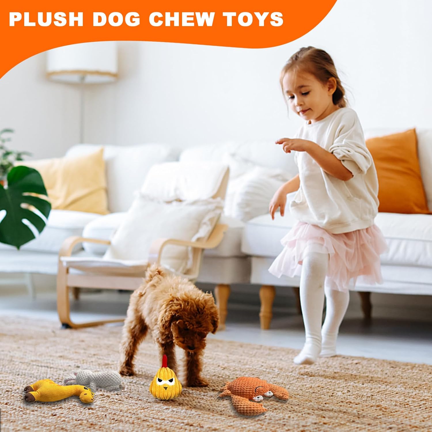 4-Piece Squeaky Dog Toys