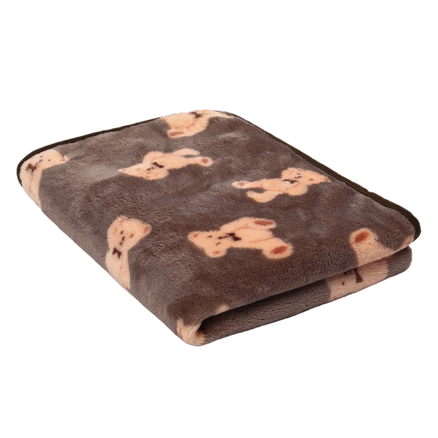 Coral Velvet Pet Warm Blanket for Dogs and Cats