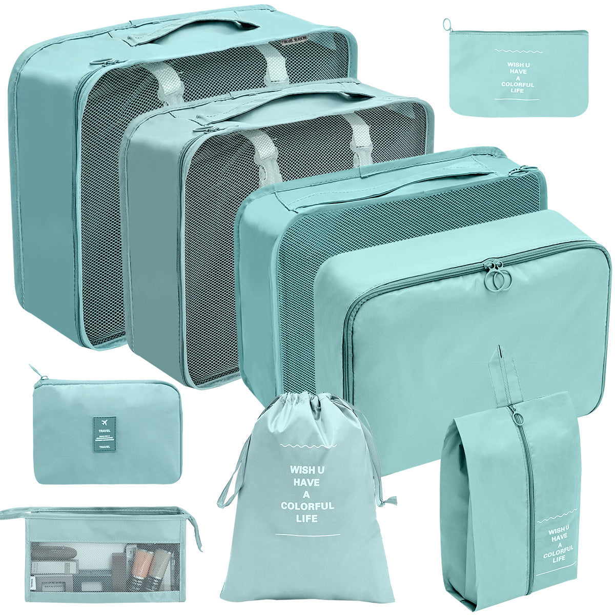 Travel Storage Bag Set for Toiletries Cosmetics and Digital Accessories