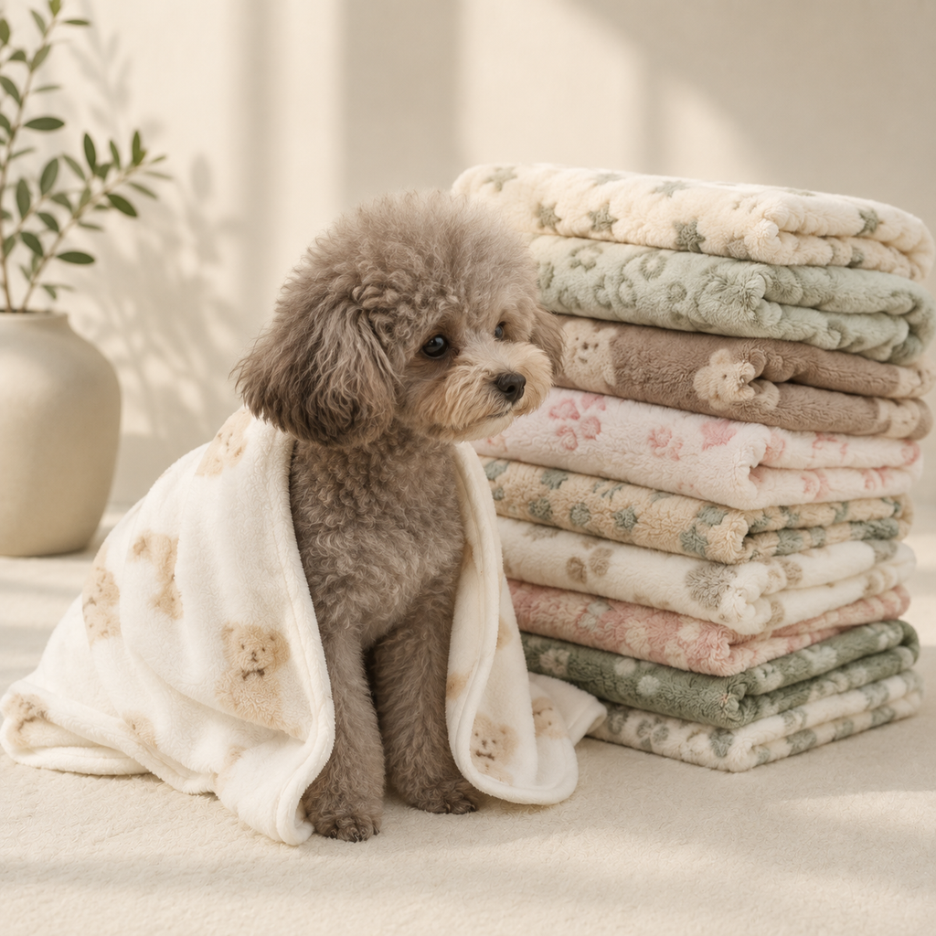 Coral Velvet Pet Warm Blanket for Dogs and Cats