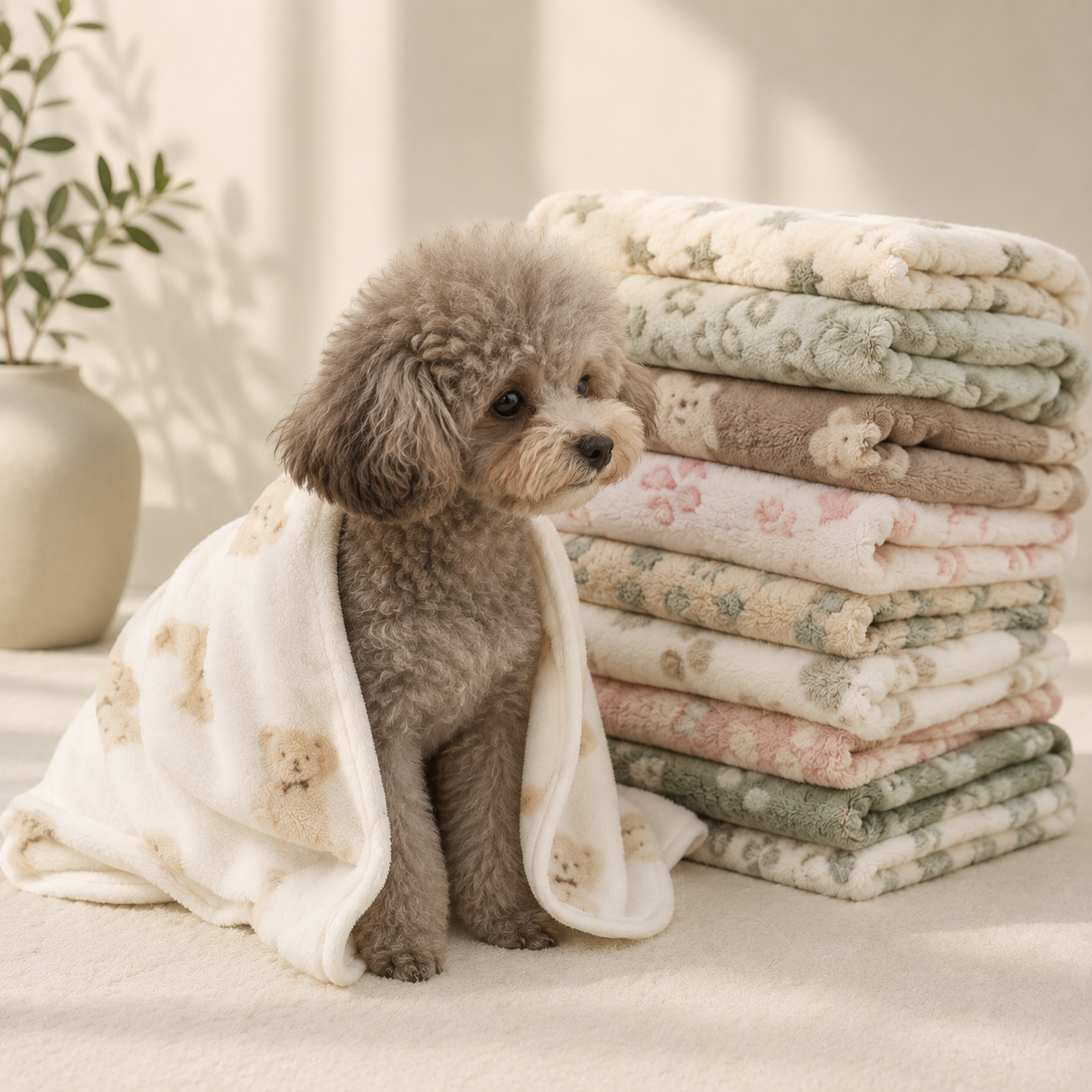 Coral Velvet Pet Warm Blanket for Dogs and Cats