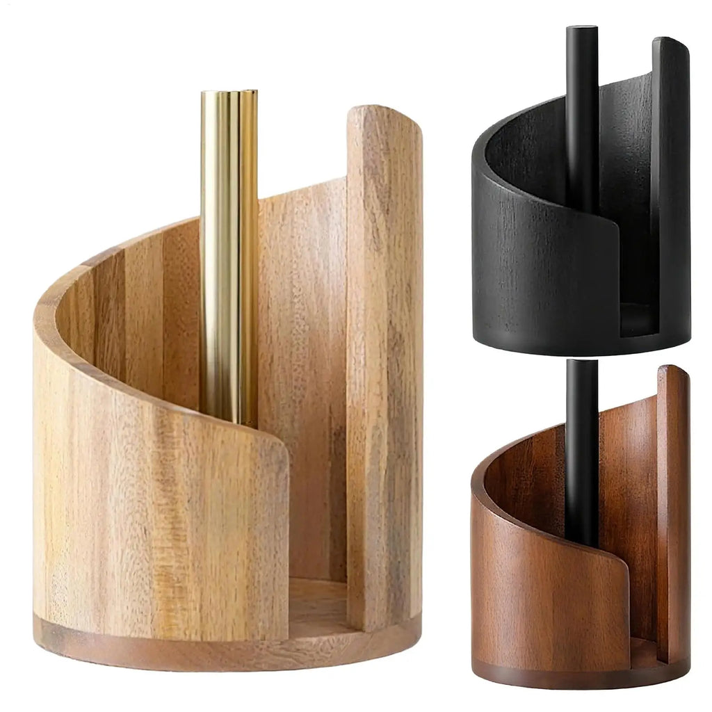 Paper Towel Holder & Napkin Dispenser Stand – Freestanding Kitchen Roll Holder for Countertop, Bathroom, Dining Table & Cabinet Organization