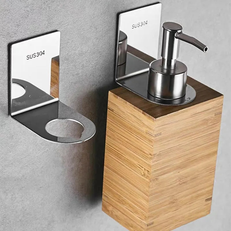Black/Chrome Soap Dispenser Rack Bathroom Shelf Stainless Steel Shower Gel Kitchen Holder Hanging Storage Accessory