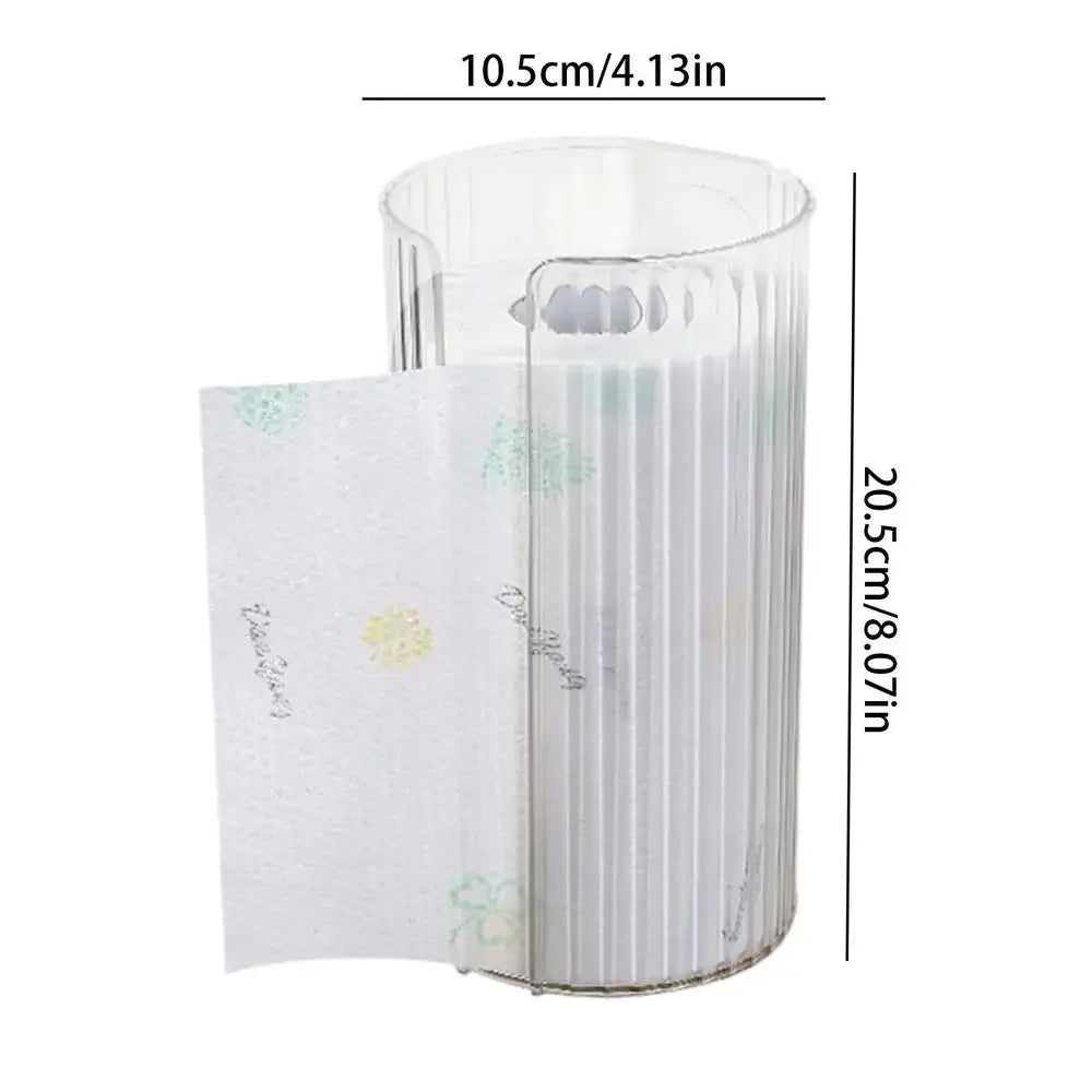 Wall-mounted Bathroom Tissue Box Transparent Kitchen Paper Storage Case Punch-free Toilet Napkins Holder Organizer Case