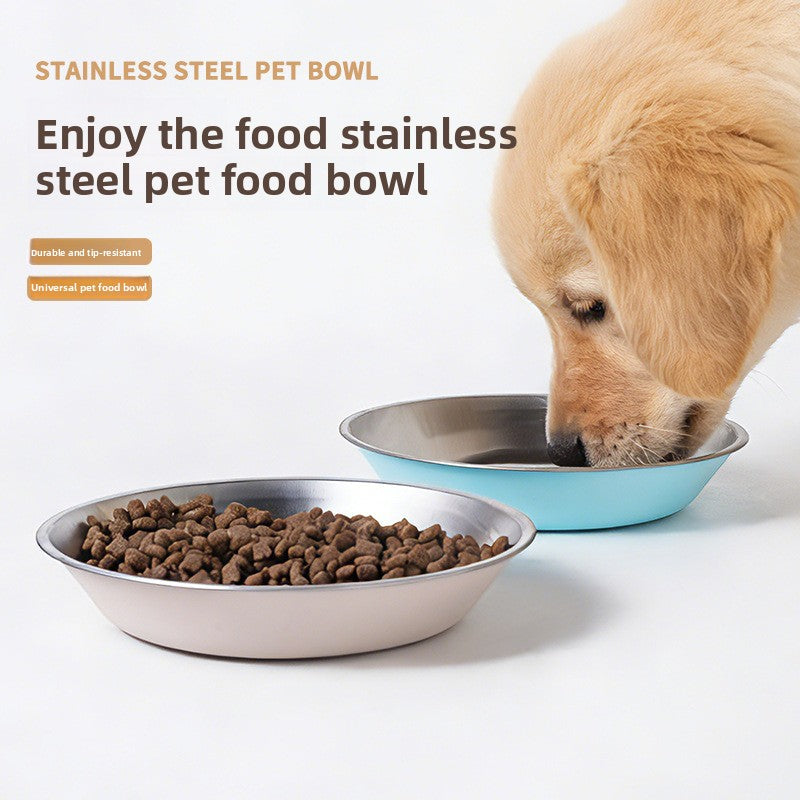Stainless Steel Dog Bowl, Anti-Tip Dog Bowl, Pet Bowl, Cat Bowl, Food Bowl, Water Bowl, Silicone Bottom, Non-Slip Pet Food Bowl