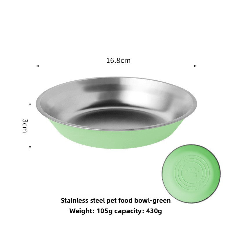 Stainless Steel Dog Bowl, Anti-Tip Dog Bowl, Pet Bowl, Cat Bowl, Food Bowl, Water Bowl, Silicone Bottom, Non-Slip Pet Food Bowl