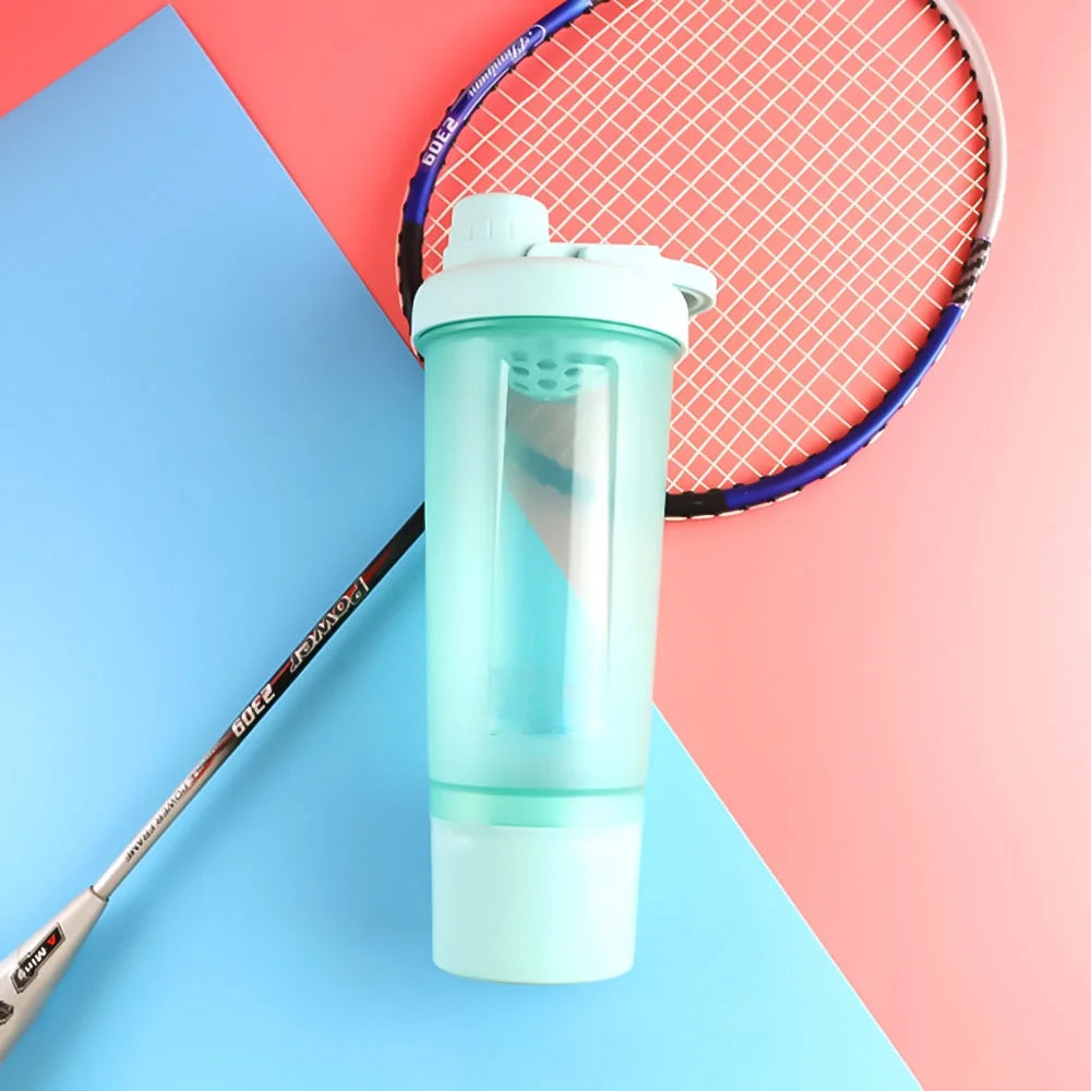 600ml Frosted Shake Cup Milkshake Sports Bottle Outdoor Fitness Water Blender Bottle Protein Powder Portable Gym Training Drink