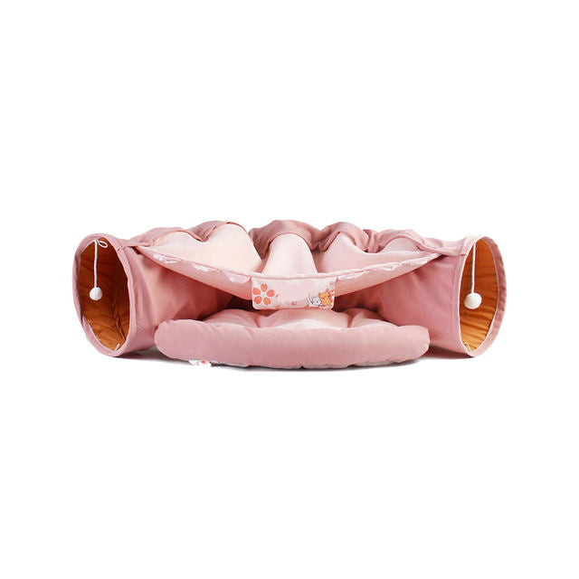 Foldable Cat Tunnel Bed – 2-in-1 Cat Tunnel & Cozy Pet Hideaway for Indoor Cats