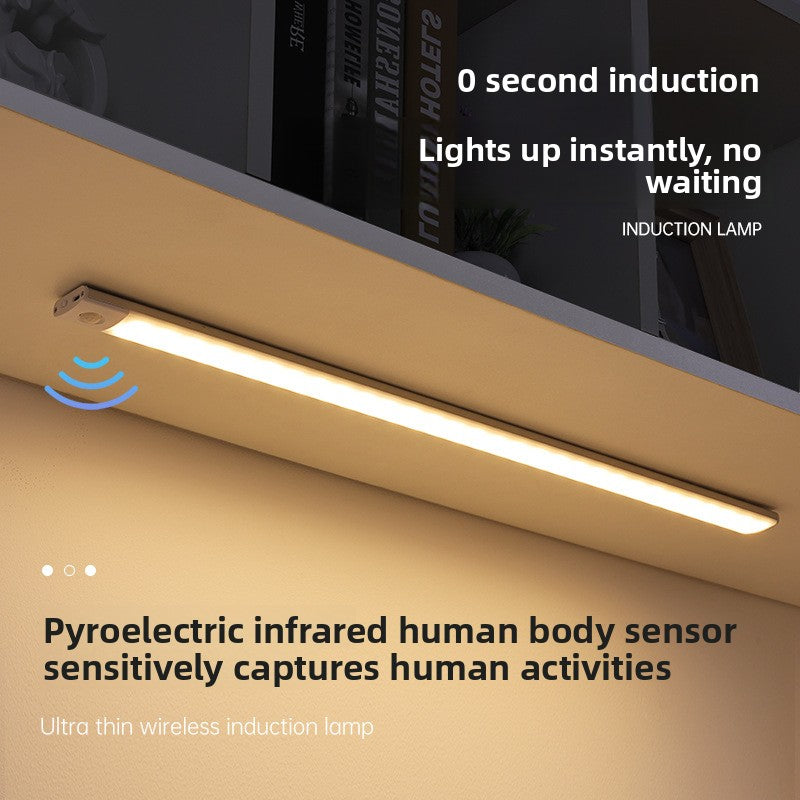 Ultra-Thin Human Body Sensor LED Light Magnetic Rechargeable Wardrobe Strip Light