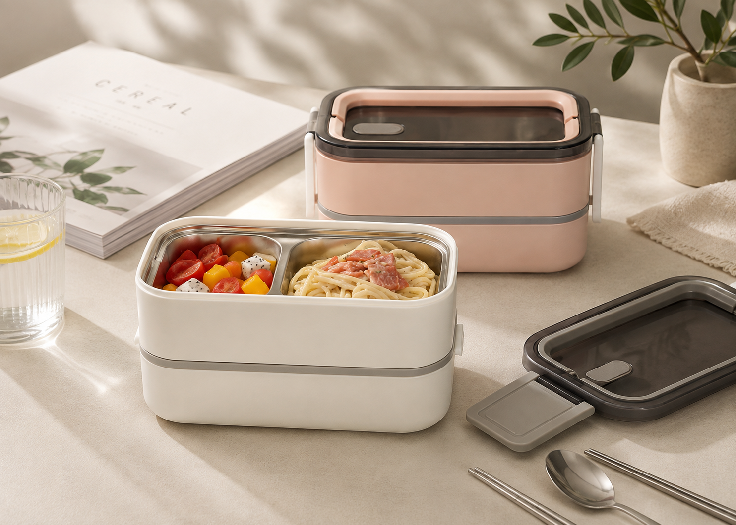 Durable Metal Airtight Food Container With Leak-proof Meal Storage