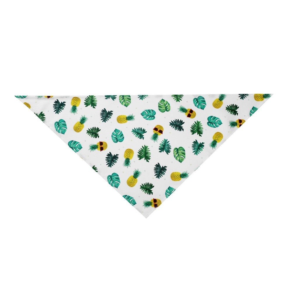 Fruit Print Cotton Pet Bandana | Adjustable Dog & Cat Scarf