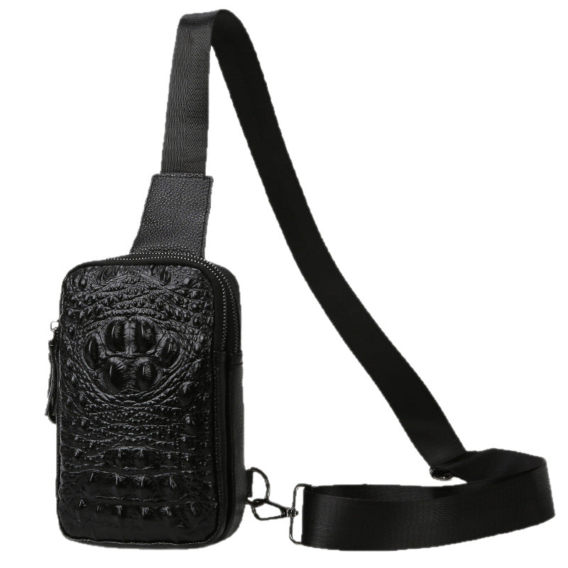 Men's leather chest bag