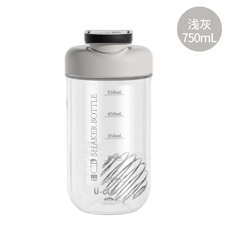 500ml Large-capacity Protein Powder Shake Plastic Water Bottle Tritan Material Gym Exercise Portable Cup for Fitness Enthusiasts