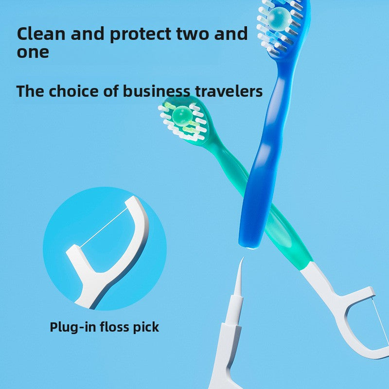 Disposable Three-in-One Bead Toothbrush for Travel