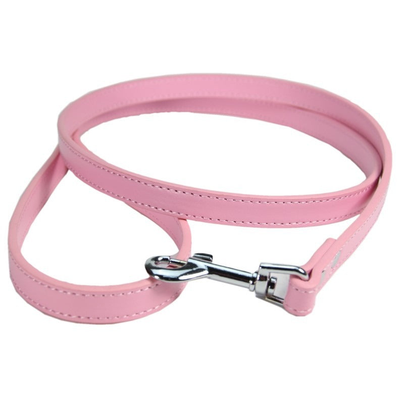 Premium PU Leather Pet Leash – Durable Anti-Loss Walking Lead for Dogs & Cats