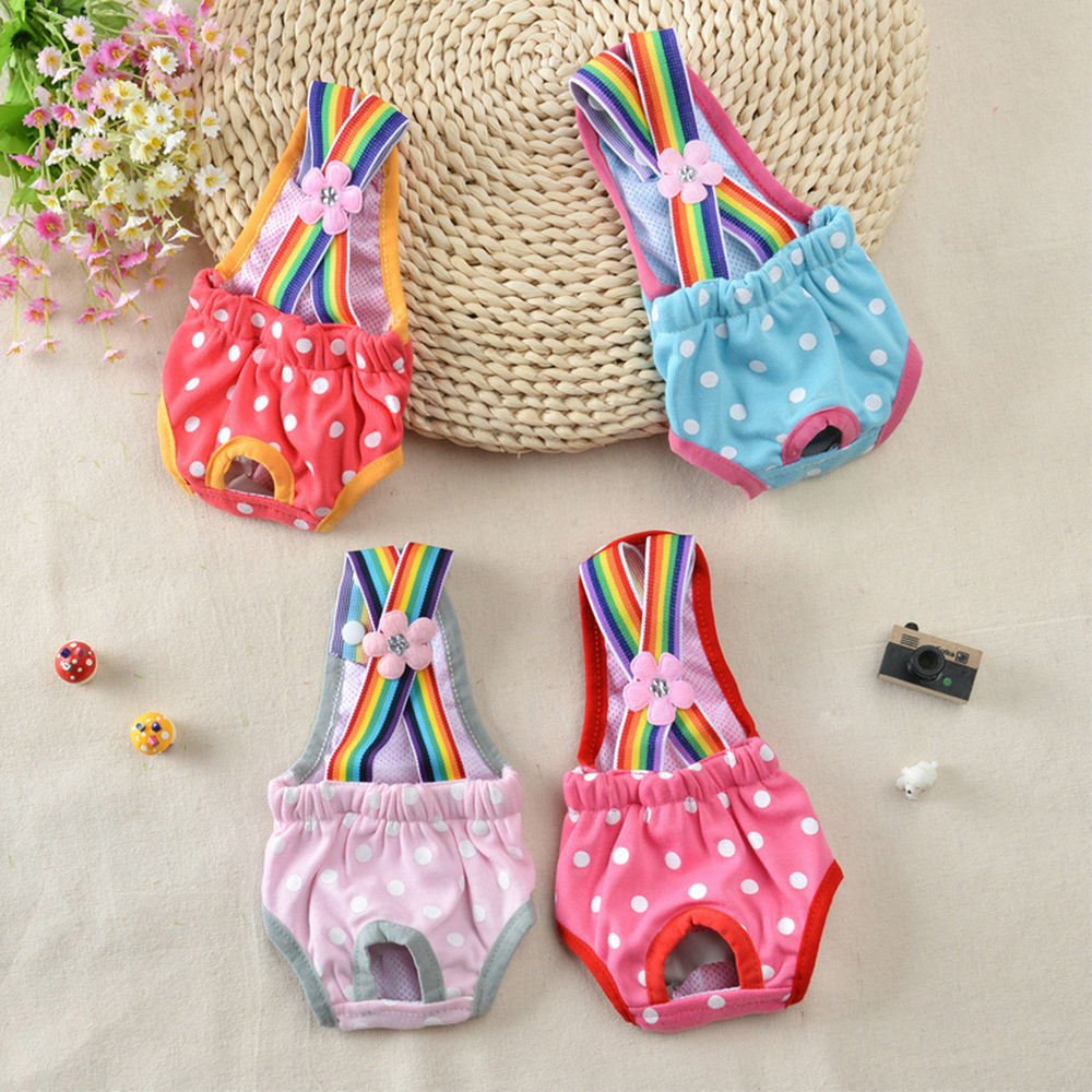 Pet Cute Suspenders Physiological Pants Dog Physiological Pants Safety Pants Bitch Menstrual Pants Anti-Harassment